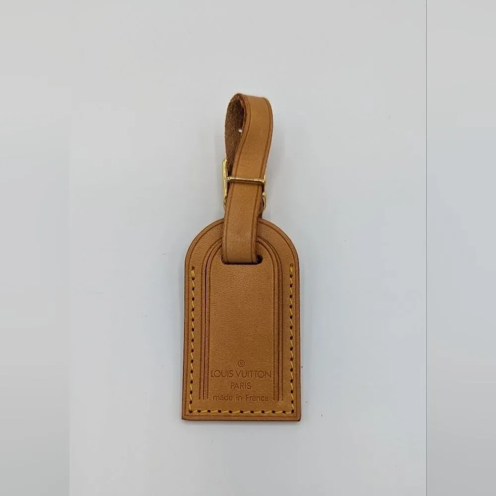 Louis Vuitton Luggage Tag w/ Strap and Padlock & Key